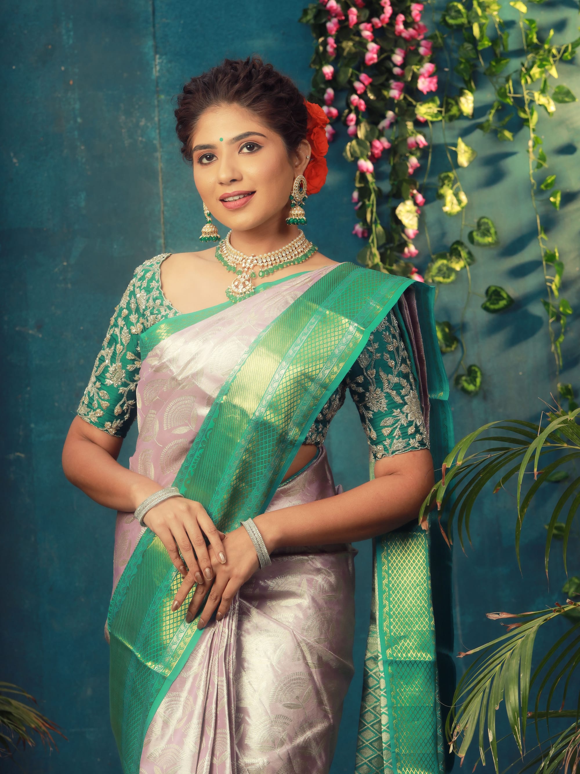 Classic Cream Linen Saree